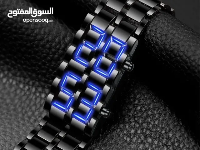 Fashion Black Full Metal Digital Lava Wrist Watch