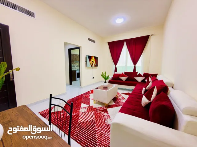 F3 / للايجار الشهري في عجمان - غرفة وصالة  -  الراشدية 3  -  مفروشة فرش جديد  -  شامل جميع الفواتير
