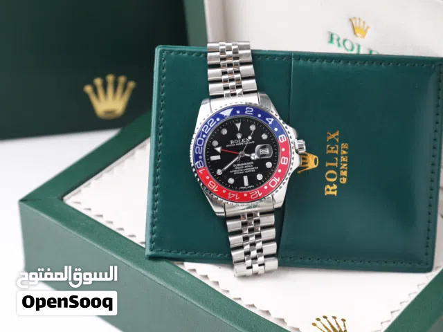 ساعات رولكس كوبي ماستر فل بكج كفالة 5 سنين مع علبتها وكرتها وكيسها الاصليين وهدية محفظة رولكس جلد