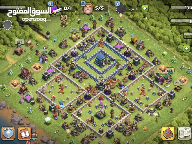 اربع حسابات كلاش مع كلان مستوى 6 وكلان مستوى 2 للبيع
