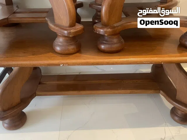 طاولة وسط و طاولتين جانبيتين خشب