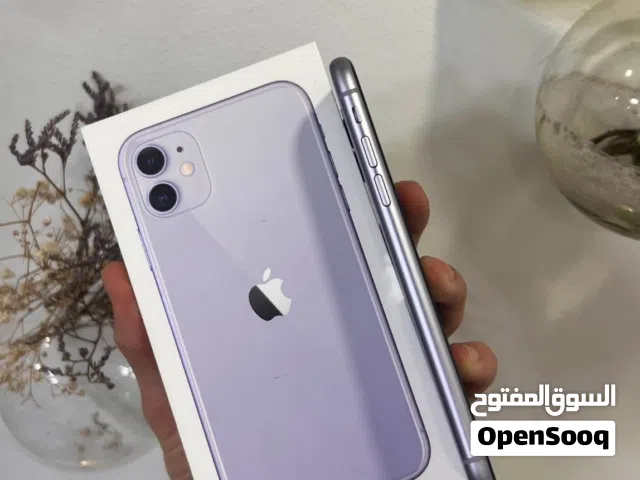 ايفون 11 بنفسجي مستعمل بحالة ممتازة مع ملحقات وذاكرة 128 جيجابايت