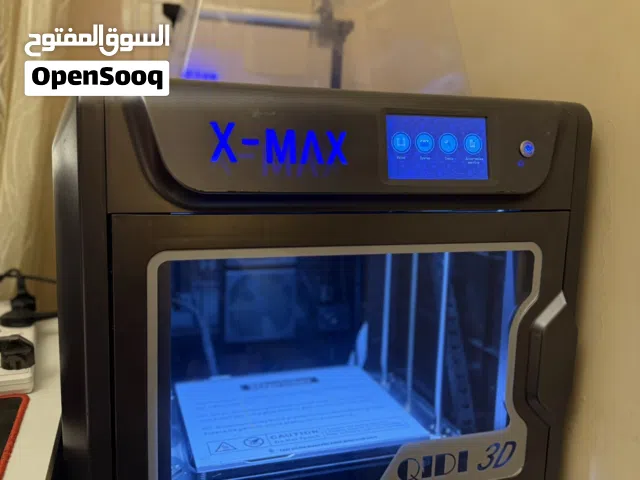 طابعة ثلاثية الابعاد 3D QIDI X-Max استعمال شخصي بحالة ممتازة + فيلامينت PLA وخشب