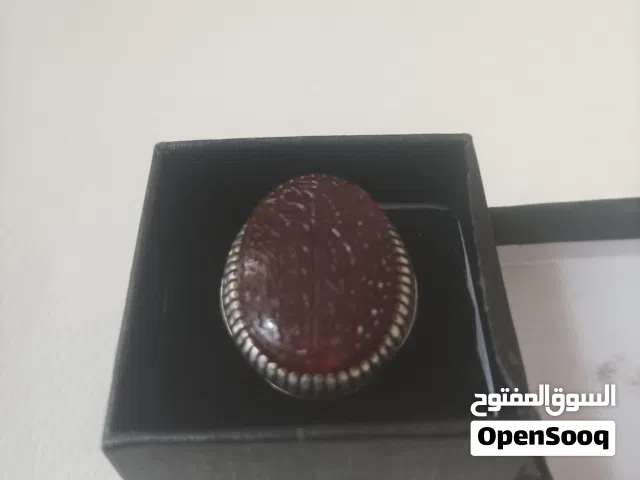 خاتم عقيق يماني كرزي فضة100٪ صياغة بحرين .خاتم عقيق اسود فضة100٪صياغة ايران