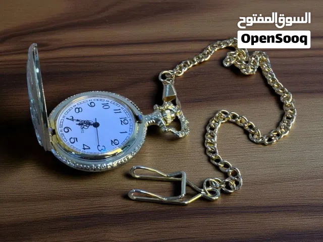 ترجع وياك لأيام الكلاسيك والهيبة!  ساعة جيب أنيقة بسلسلة ذهبية تعطيك ستايل مميز وفخم