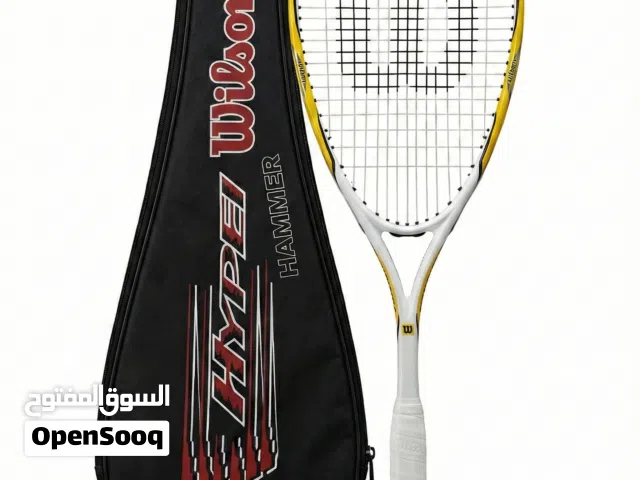 مضرب اسكواش نوع ويلسون مع كرتين استعمال مرة واحدة wilson squash racket