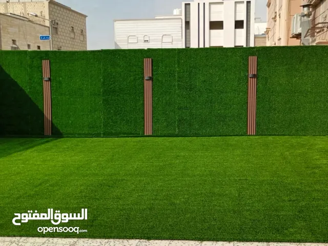 عروض لفتره محدوده اضاءه وديكورات بديل الخشب مع العشب الوردي والثيل الصناعي ارخص الاسعار