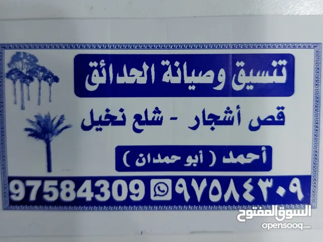 تنسيق وصيانة الحدائق قص أشجار شلع نخيل