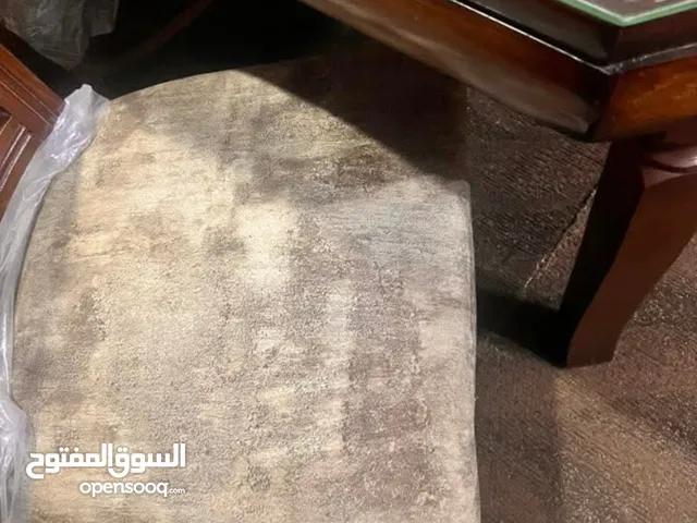 طاولة سفره خشب زان لون بني مع 6كراسي