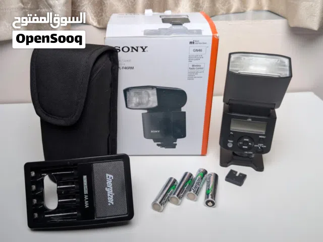 Sony HVL-F46RM Flash & Power Kit  Sony HVL-F46RM Flash: With box.   Power: Charger and 4 rech
