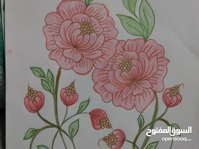 رسم بالالوان الخشبيه