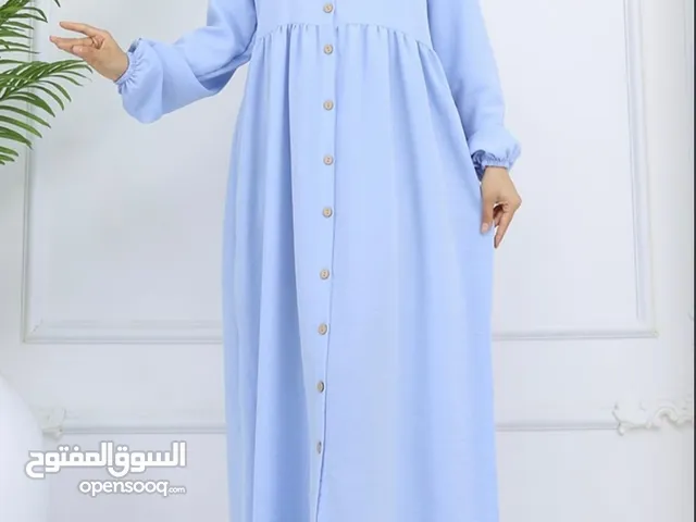 فستان بتصميم مميز ، قماش فيسكون قطن بارد صيفا