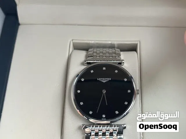 ساعة لونجين الماسّ  بحاله ممتازه بكافة المرفقات  سعر 350