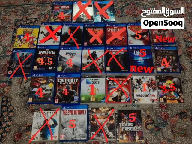 العاب سوني 3 و4 الاسعار فالصورة