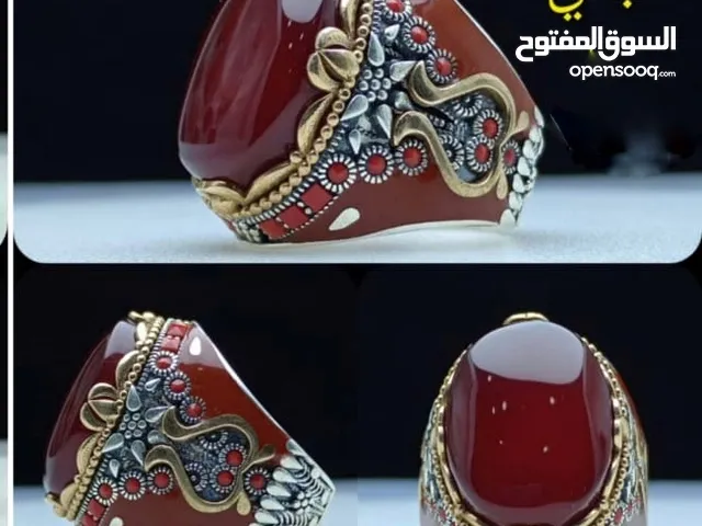 خواتم فضة واحجار كريمة