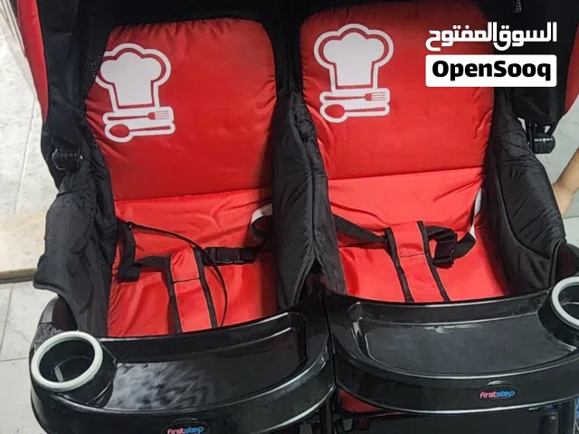 عربة أطفال 2 كرسي جديدة لم تستخدم