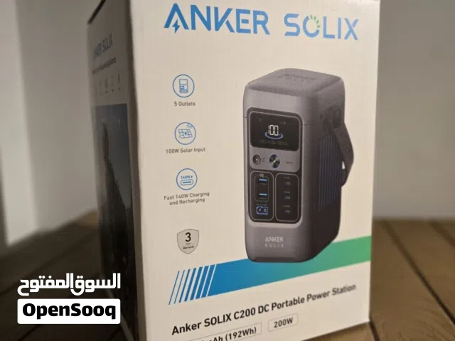 مولد كهرباء متنقل Anker SOLIX C200 بطارية طاقة 200W يشغل لابتوب ويشحن طاقة شمسية
