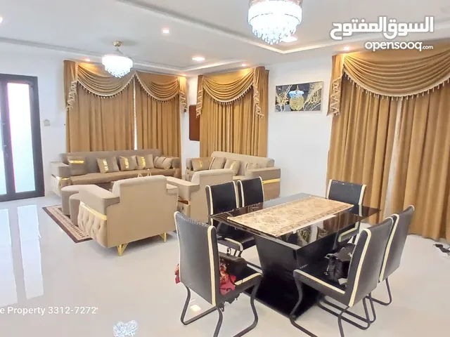 “Spacious 5BHK Villa  Semi-Furnished, 7 Baths, Closed Kitchen & Parking – Busaiteen”