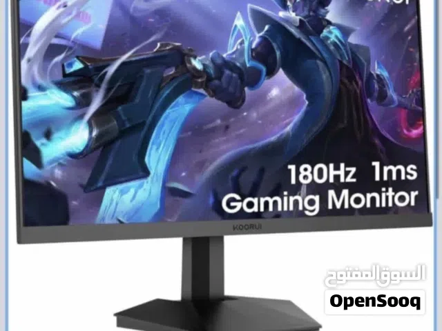 شاشتين قيمنق شاشه أساسيه 180hz 24.5inch 1ms وشاشه جانبيه 22inch 100hz 1ms مع ستاند واحد خارجي