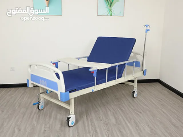 سرير طبي مانيوال حركتين نخب اول جديد بالكرتونة مع فرشة تقرحات مجانا