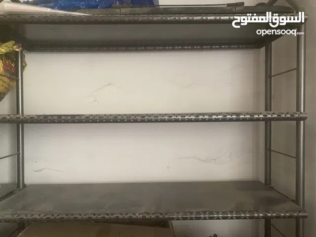 رفوف ( سدد ) حديد + خشب مستعمل للبيع