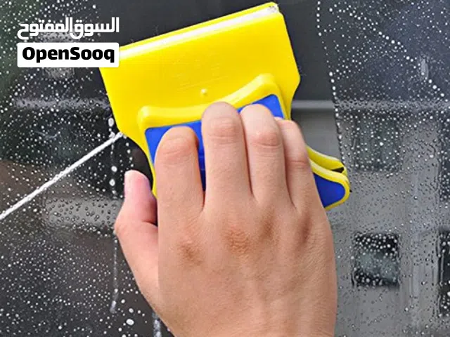 الممسحة الدبل المغناطيسية ممسحة لتنظيف الزجاج و الشبابيك النوافذ ممسحه تنظيف شباك زاجاج ابواب سكوريت