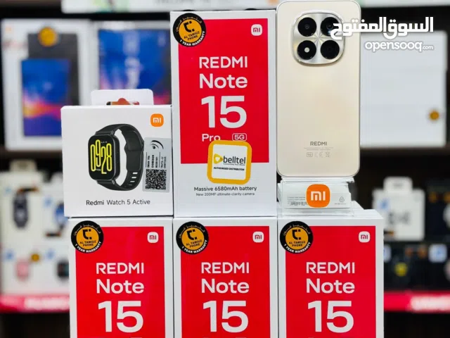 REDMI NOTE 15 PRO 5G 12/256GB شاومي نوت 15 برو 5 جي 256 جيجا 12 رام