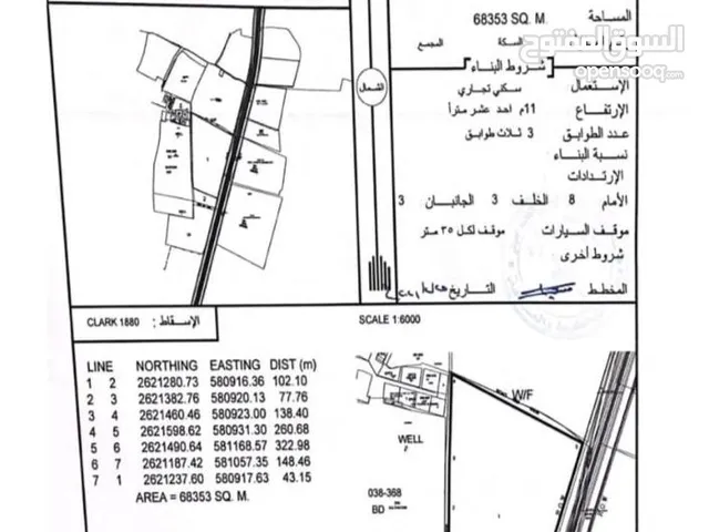 للبيع ثلاث اراضي سكني تجاري في بركاء VIP