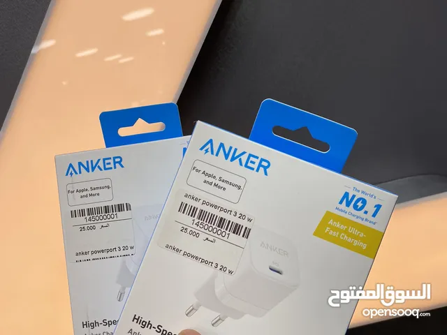 عظمة انكر bd 20W مكفوله 18 شهور ومعتمد من شركة ابل Anker 312 charger