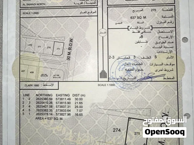 ارض سكني للبيع كونر  السوادي شمال موقع ممتاز