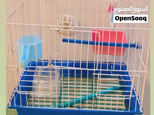 قفص  طيور حب عدد 2 مع جميع  الملحقات