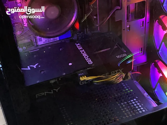بيسي للبيع بكرت 4060ti 16gb ومعالج ryzen 5 4500 للالعاب والمونتاج الثقيل قابل للبدل بماك