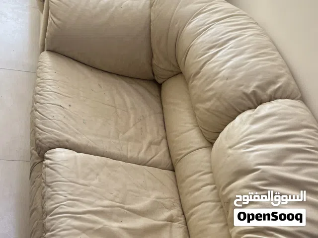 Two leather sofa from home center for sale - each 25 RO , negotiable