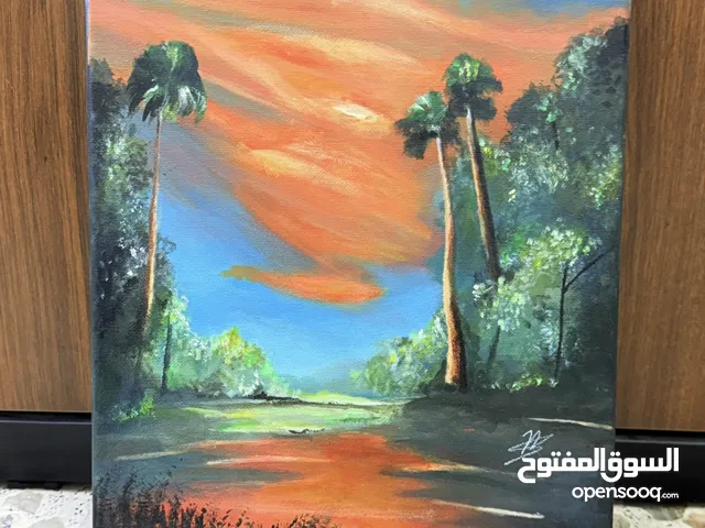 لوحة فنية رسم يدوي اكريليك 20*30