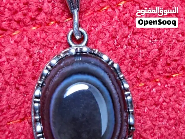 تعليقه فضه بحجر سليماني جزع بسعر مغري