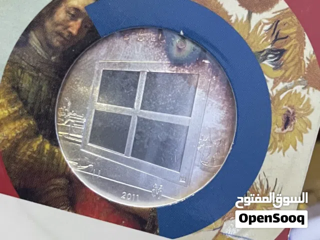 تذكاري  خمسة يورو هولندا طلاء فضة