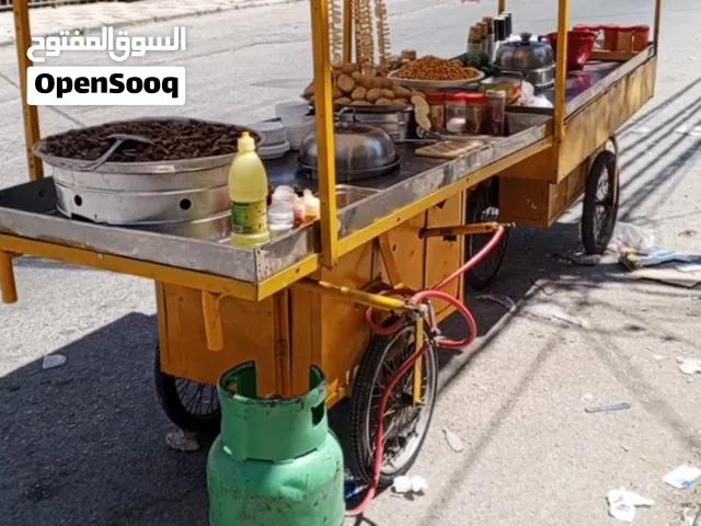 عربايه ذره وبطاطا وفول وترمس وعرانيس حجم كبير مع كامل معداتها راكب عليها 3غازات