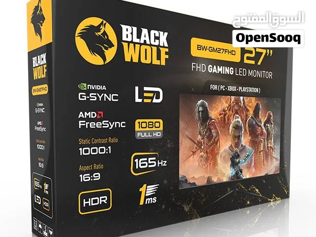 شاشة گيمنگ BlackWolf FullHD 165hz, 1ms ب 165 الف.
