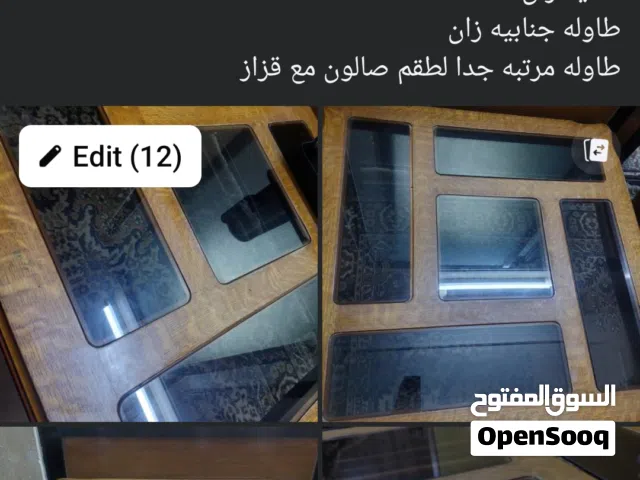 2مفرد زان/ و1ثنائيه/ وطاوله جانبيه/ و طاولة قزاز مرتبة جدا