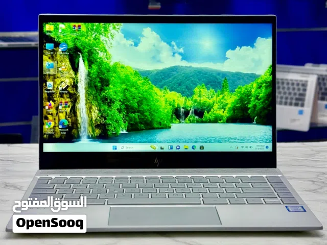 HP ENVY CORE I7 PROCESSOR 8TH GENERATION TOUCHSCREEN WITH SILVER COLOR AND METALIC BODY ALKHUWAIR