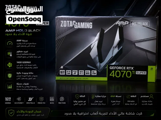 كارت شاشة GPU ZOTAC AMP RTX4070TI SUPER 16GB