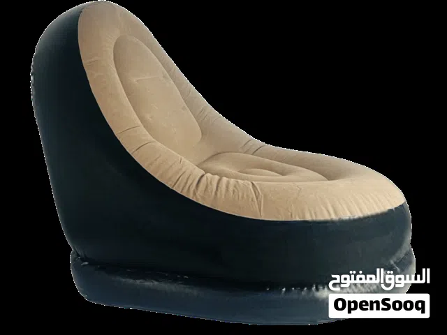 كرسي هوائي نفخ مع وسادة اقدام وبم للنفخ
