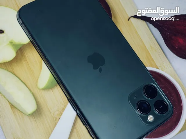 ايفون 11 برو ذاكرة 256 بطارية 77 لون اخضر زيتي مغير شاشة بصمة الوجه شغالة