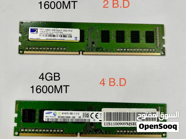 DDR3 RAM 4GB + 2GB 1600MT for sale