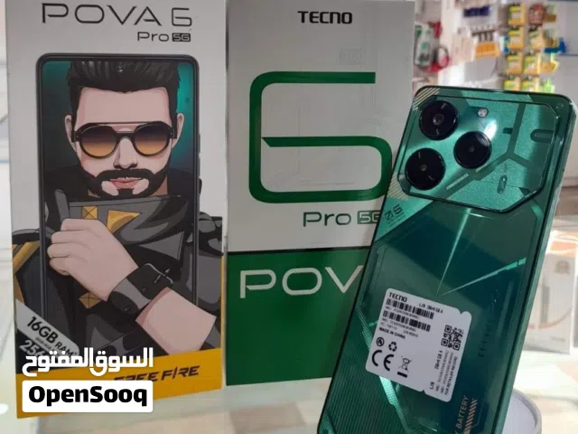 مستعمل ايام pova 6 pro 5G رام 24 جيجا 256 اغراضة والكرتونه الأصلية مكفول بالشركة متوفر توصيل