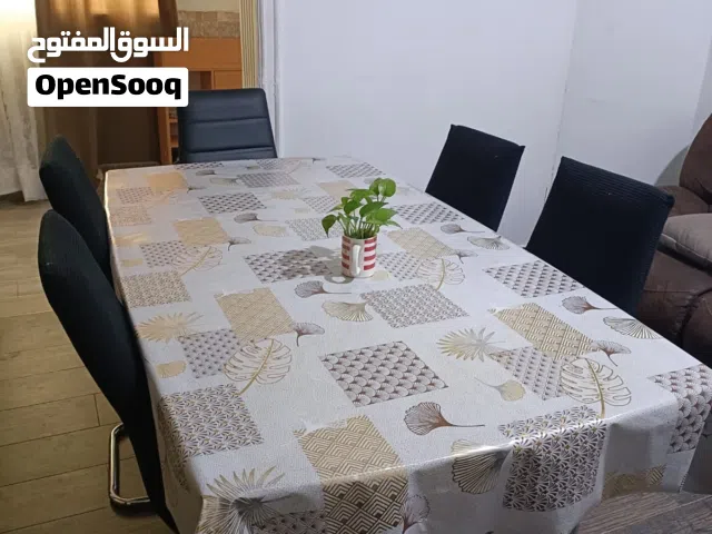 Glass Dining Table With 5 Leather Chairs For Sale