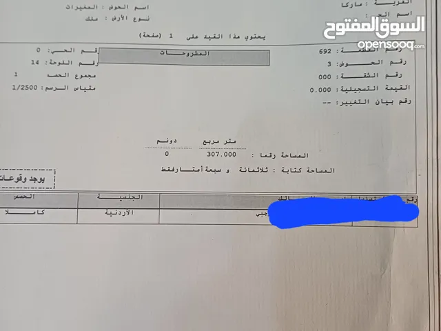 Residential Land for Sale in Amman Al-Mugairat