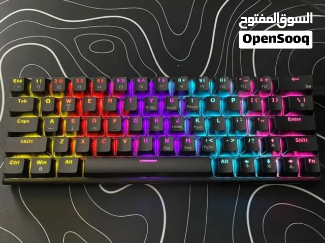 كيبوردات MK60 ميكانيكال متوفر منه 3 الوان, متوفر من كل لون سويتش أزرق وسويتش أحمر