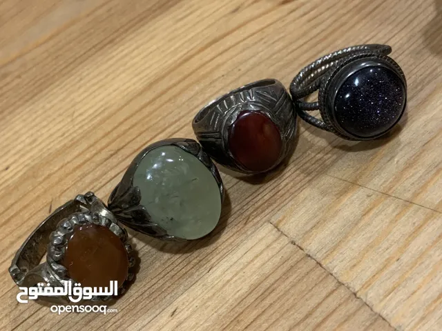 خواتم فضة احجار كريمة للبيع