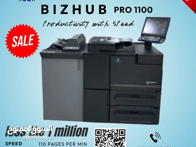BIZHUB PRO 1100 - High-Speed Printer on SALE بيزهاب برو 1100 - طابعة إنتاج مجددة عالية السرعة للبيع